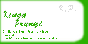 kinga prunyi business card